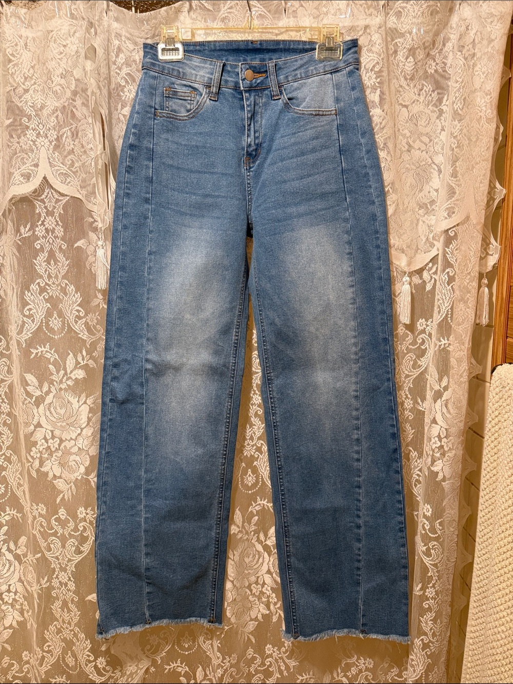 Women's Blue Wide Leg Jeans - Classic Flare